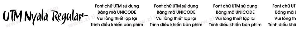 UTM Nyala Regular字体转换
